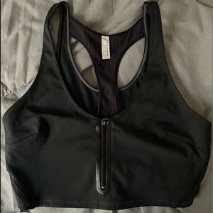 free people zip up sports bra